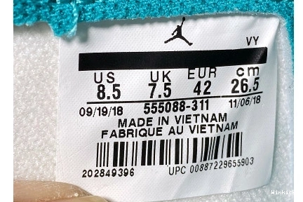 AIR AIR JORDAN RETRO - GREEN' HIGH - 1 OG 555088-311 JORDAN 'TURBO 1125